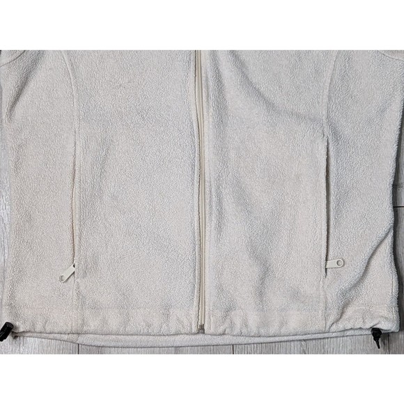 Columbia Jacket Womens Medium Ivory Full Zip Mock Neck Long Sleeve Fleece - Picture 5 of 11